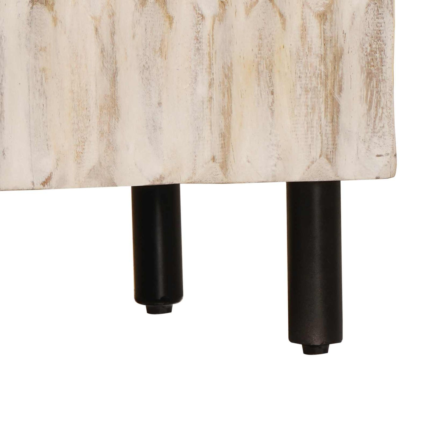 Dressoir Witte Was Afwerking 60 x 33 x 75 cm Massief Mango Hout is nu te koop bij PeponiXL, paradijselijk wonen!