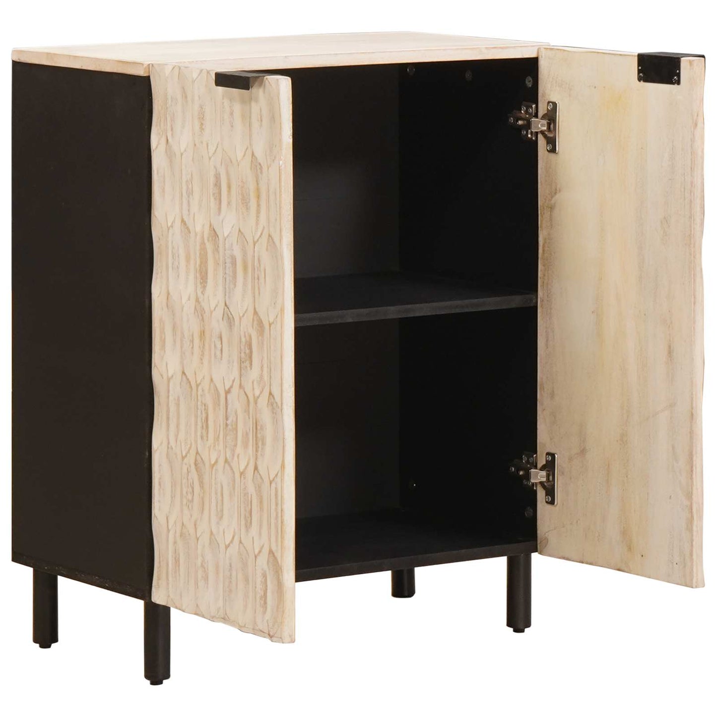 Dressoir Witte Was Afwerking 60 x 33 x 75 cm Massief Mango Hout is nu te koop bij PeponiXL, paradijselijk wonen!