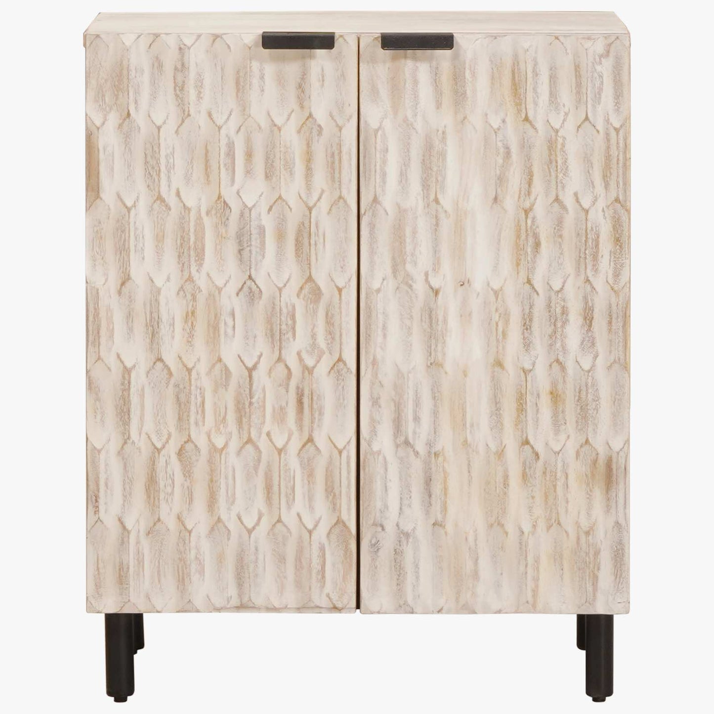 Dressoir Witte Was Afwerking 60 x 33 x 75 cm Massief Mango Hout is nu te koop bij PeponiXL, paradijselijk wonen!