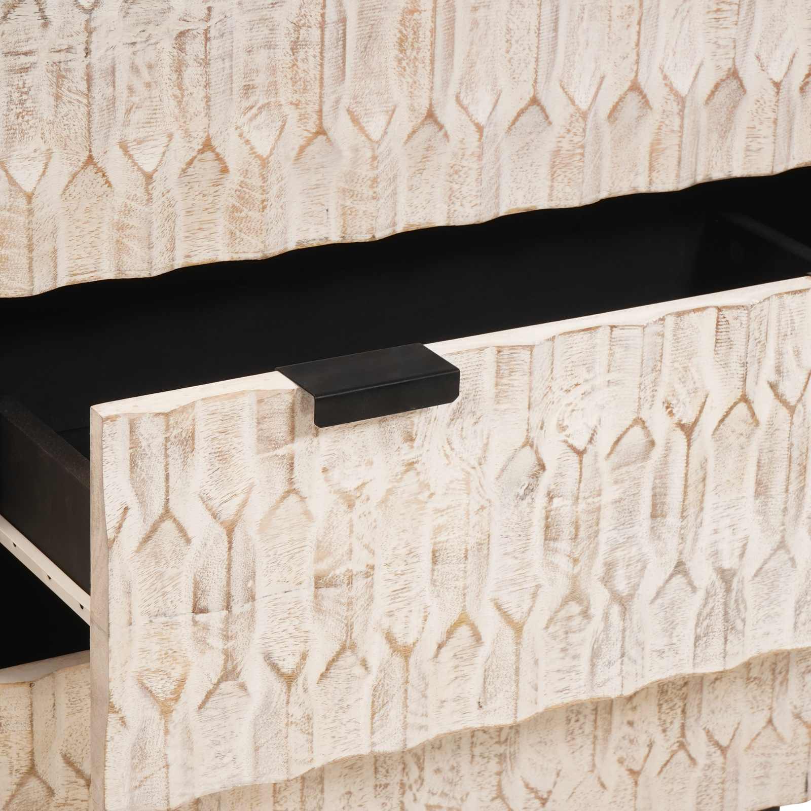 Dressoir Witte Was Afwerking 60 x 33 x 75 cm Massief Mango Hout is nu te koop bij PeponiXL, paradijselijk wonen!