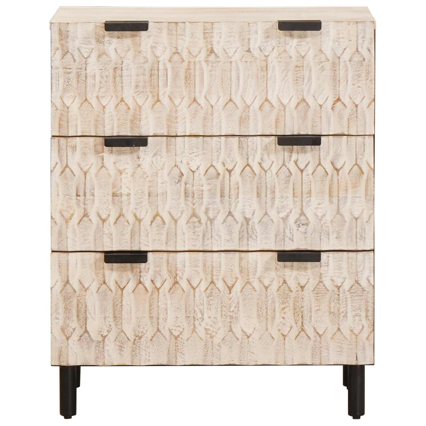 Dressoir Witte Was Afwerking 60 x 33 x 75 cm Massief Mango Hout is nu te koop bij PeponiXL, paradijselijk wonen!