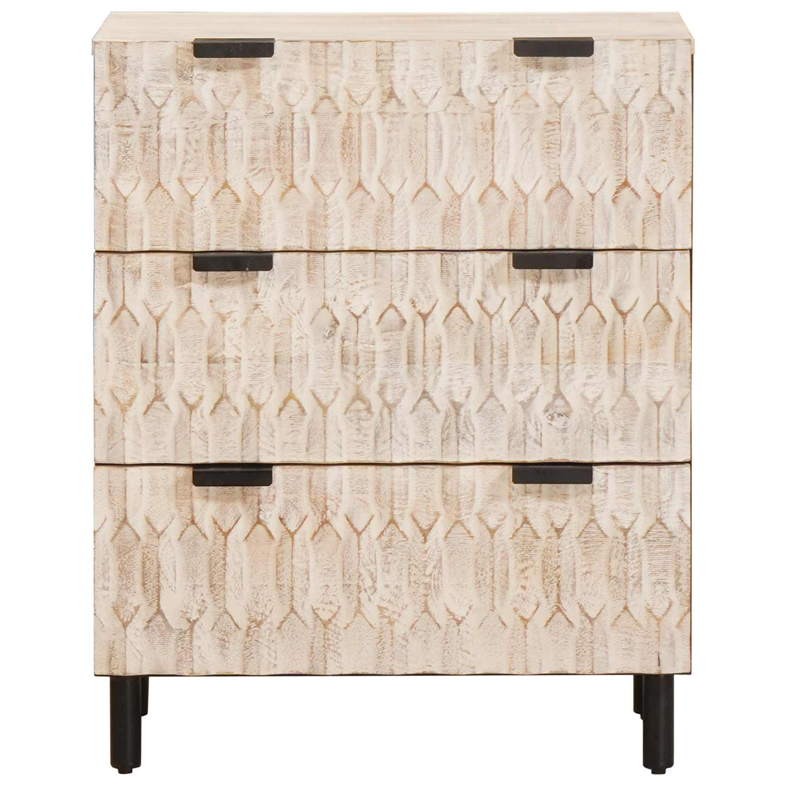 Dressoir Witte Was Afwerking 60 x 33 x 75 cm Massief Mango Hout is nu te koop bij PeponiXL, paradijselijk wonen!
