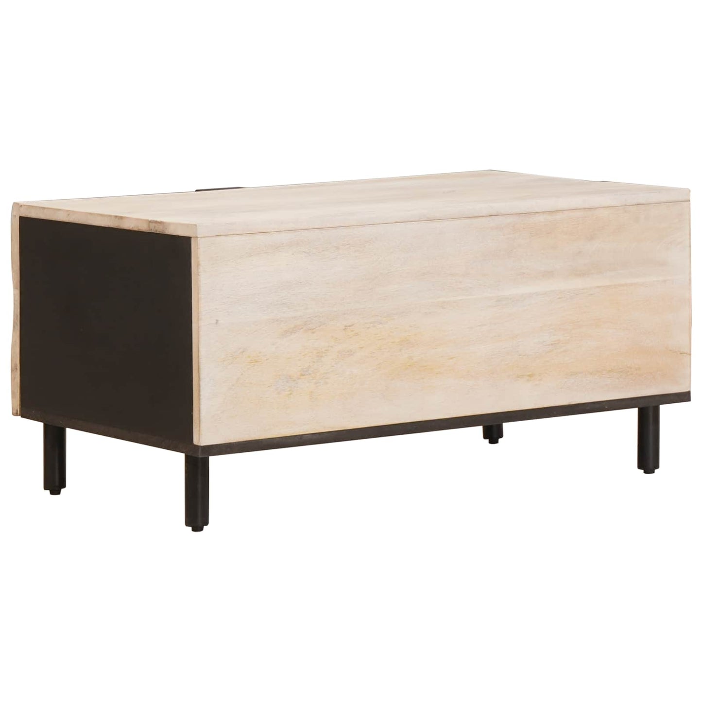 Salontafel Wit 80 x 50 x 40 cm Massief Mango Hout is nu te koop bij PeponiXL, paradijselijk wonen!