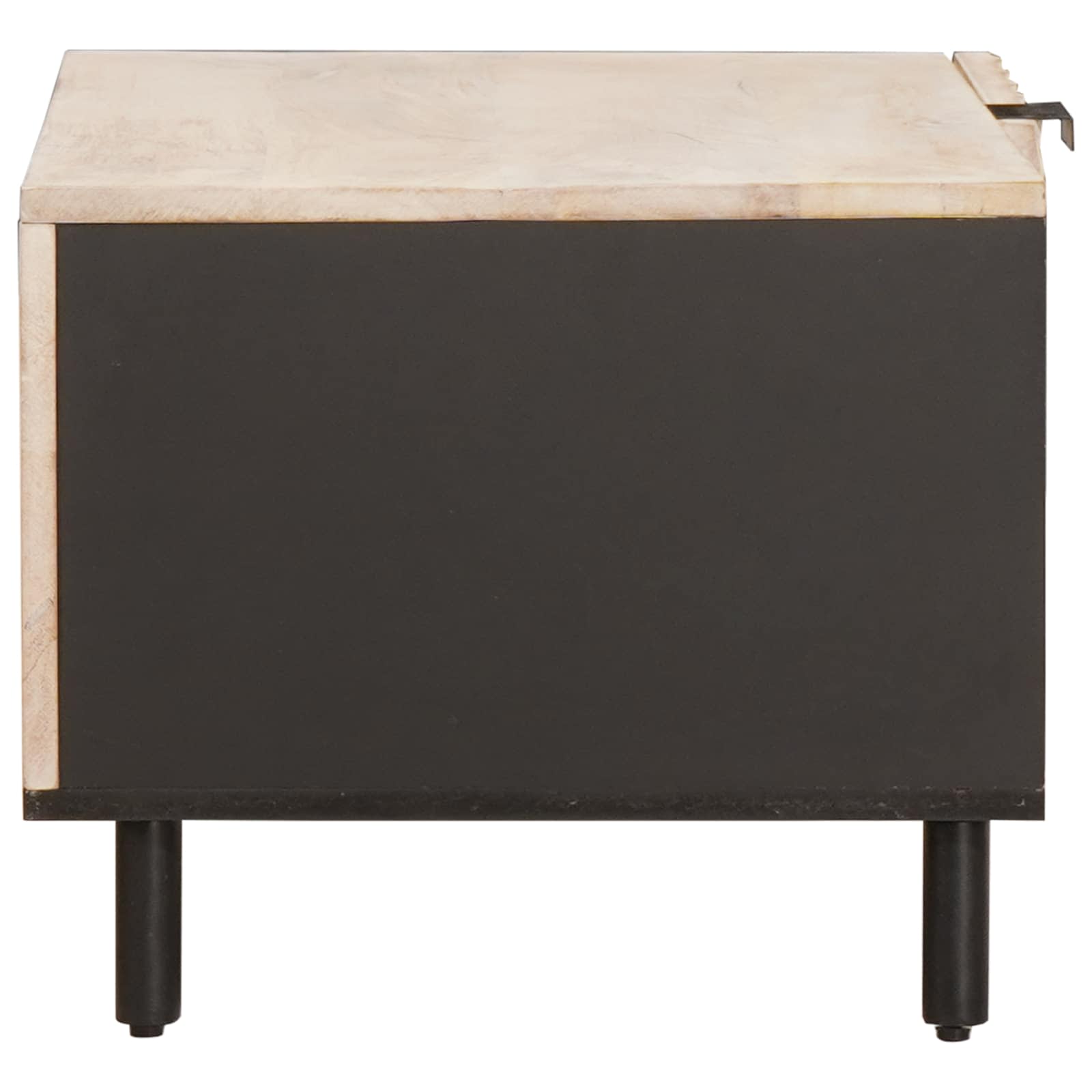 Salontafel Wit 80 x 50 x 40 cm Massief Mango Hout is nu te koop bij PeponiXL, paradijselijk wonen!