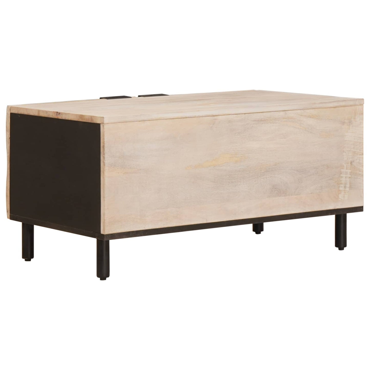 Salontafel Wit 80 x 50 x 40 cm Massief Mango Hout is nu te koop bij PeponiXL, paradijselijk wonen!