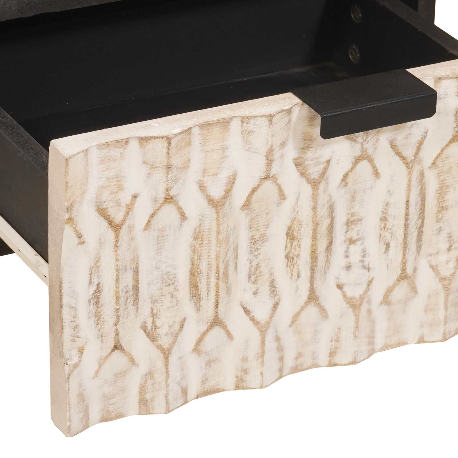 Nachtkastje 2 pcs Wit 40 x 33 x 46 cm Massief Mango Hout is nu te koop bij PeponiXL, paradijselijk wonen!