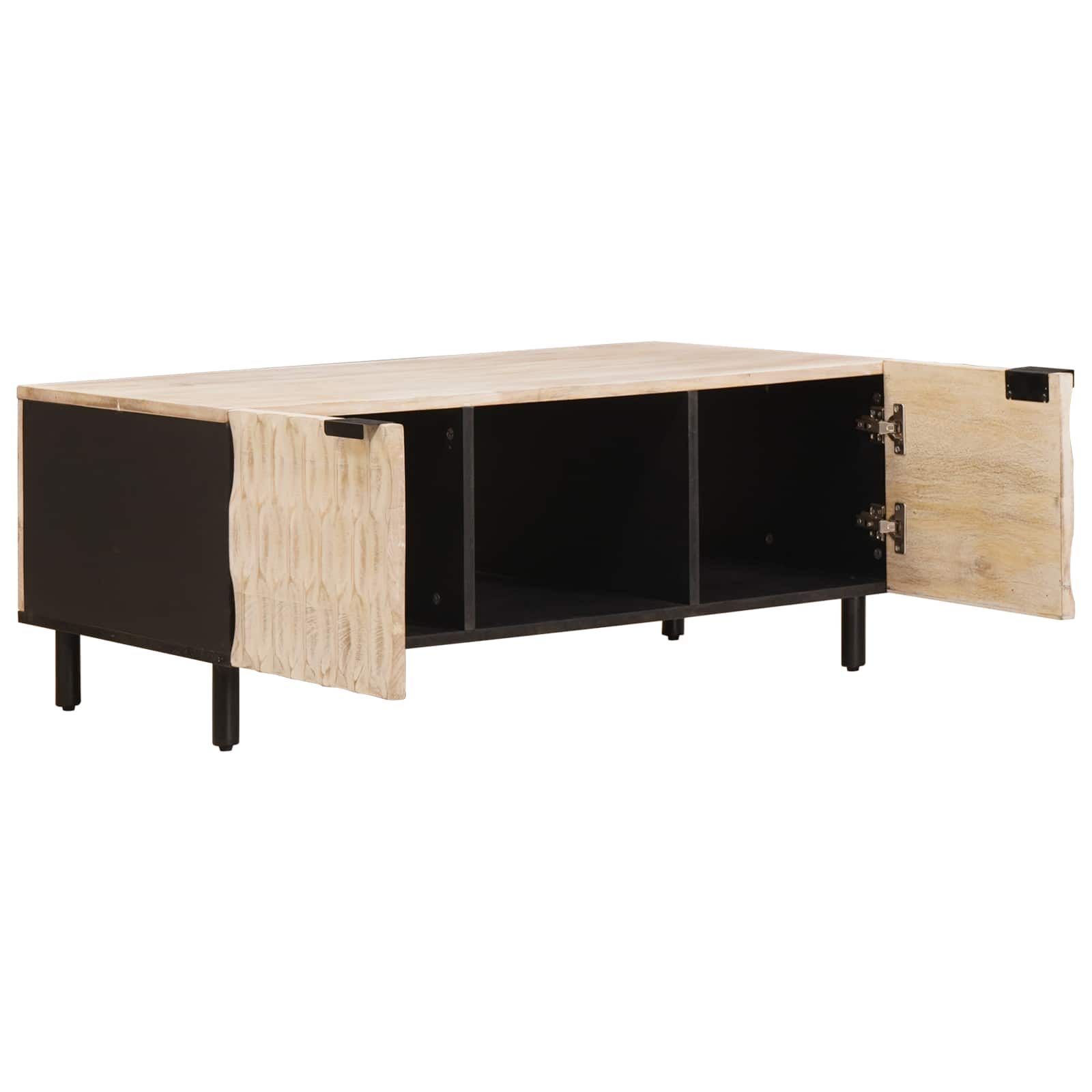 Salontafel Wit 100 x 54 x 40 cm Massief Mango Hout is nu te koop bij PeponiXL, paradijselijk wonen!