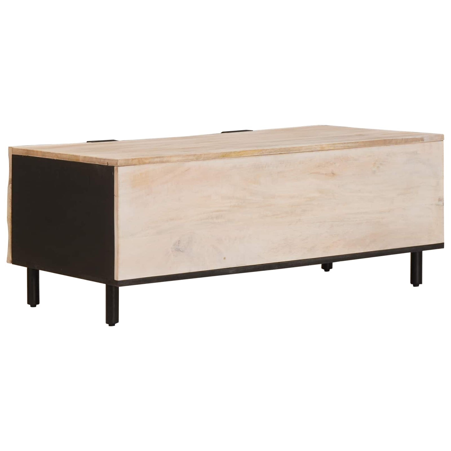 Salontafel Wit 100 x 54 x 40 cm Massief Mango Hout is nu te koop bij PeponiXL, paradijselijk wonen!