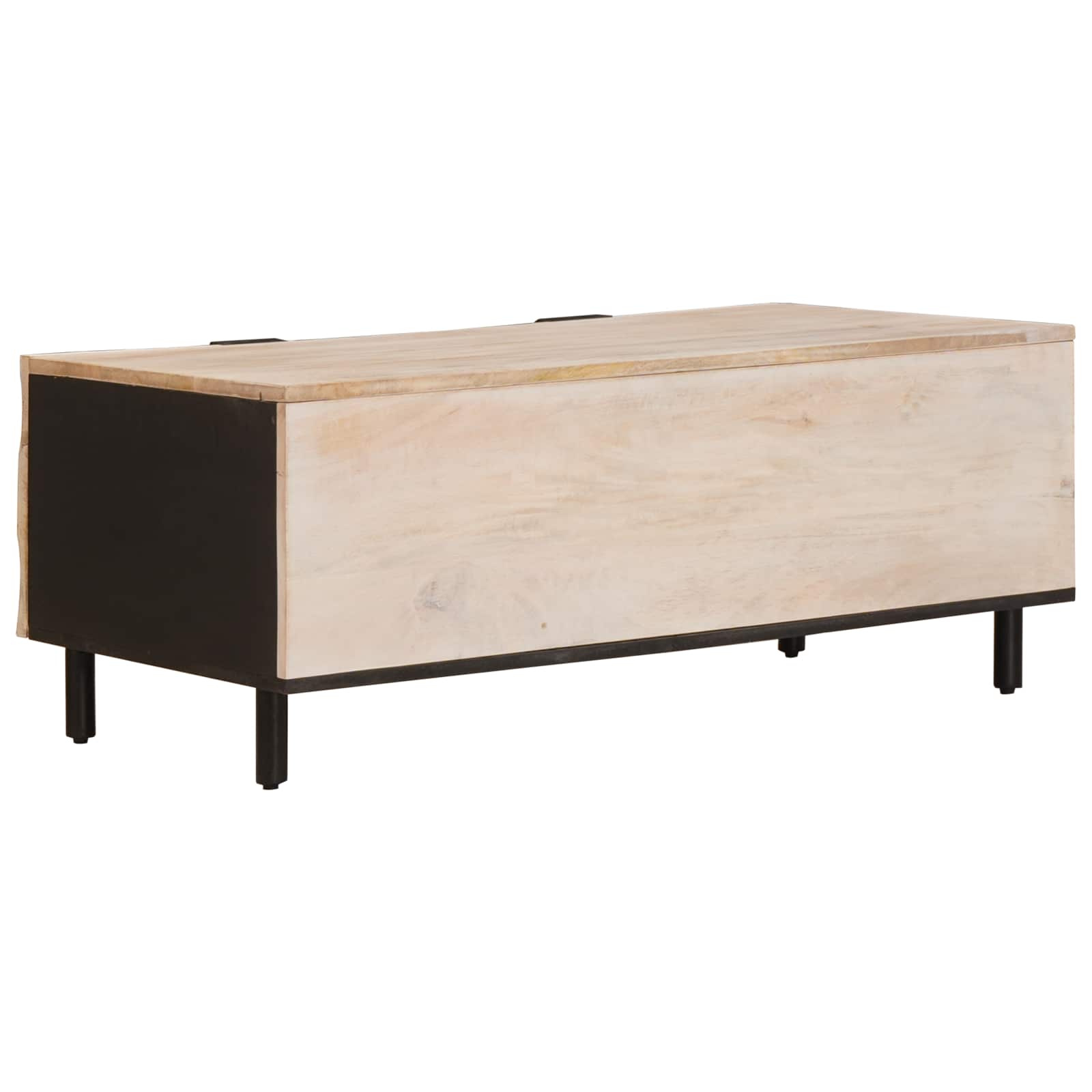 Salontafel Wit 100 x 54 x 40 cm Massief Mango Hout is nu te koop bij PeponiXL, paradijselijk wonen!