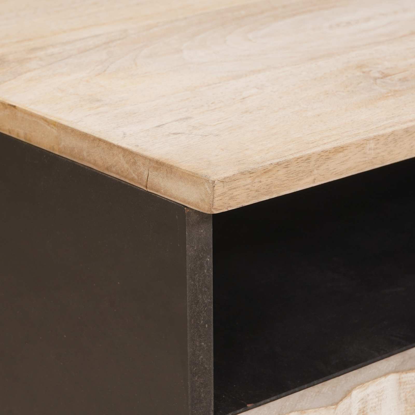 Salontafel met lade Wit 80 x 54 x 40 cm Massief Mango Hout is nu te koop bij PeponiXL, paradijselijk wonen!