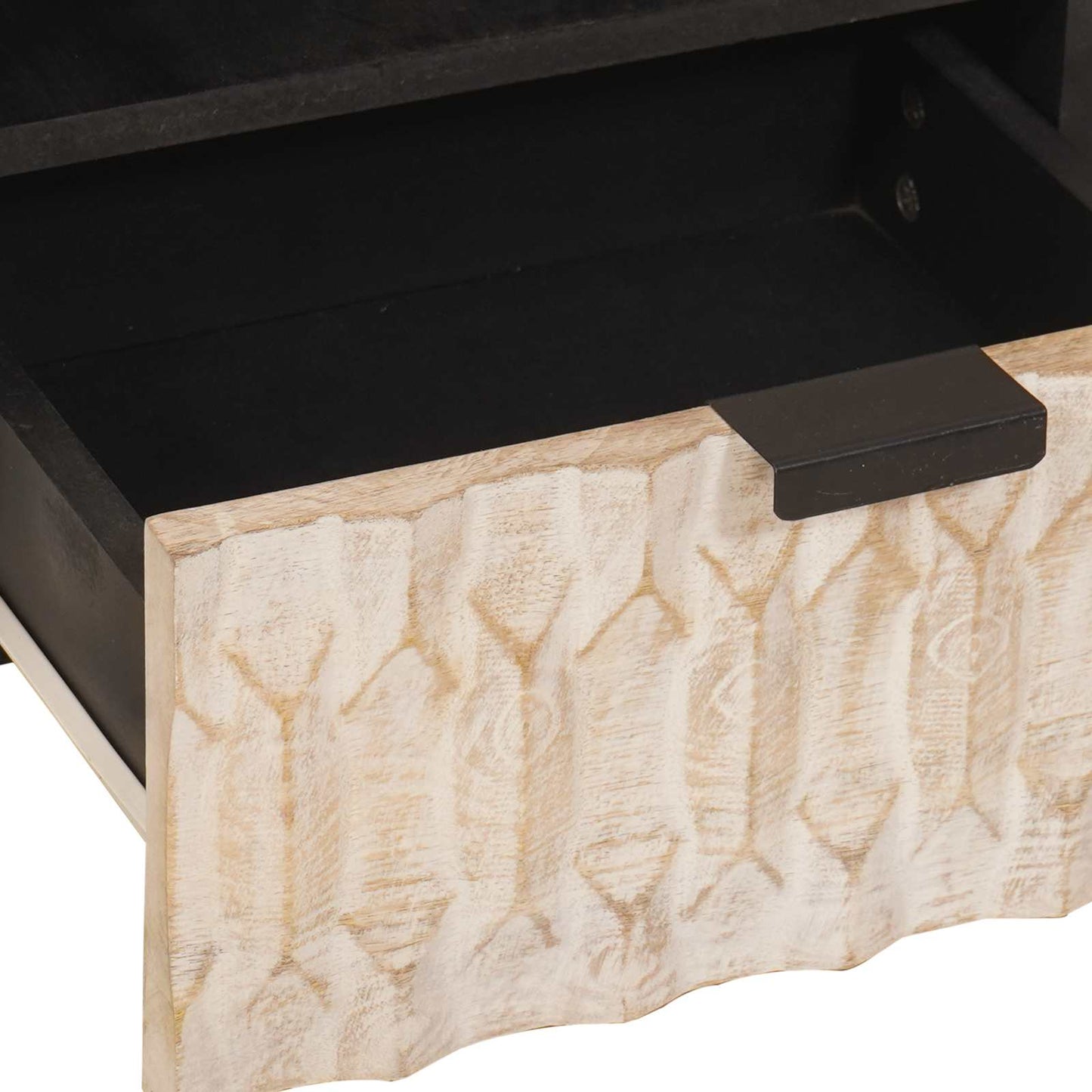 Salontafel met lade Wit 80 x 54 x 40 cm Massief Mango Hout is nu te koop bij PeponiXL, paradijselijk wonen!