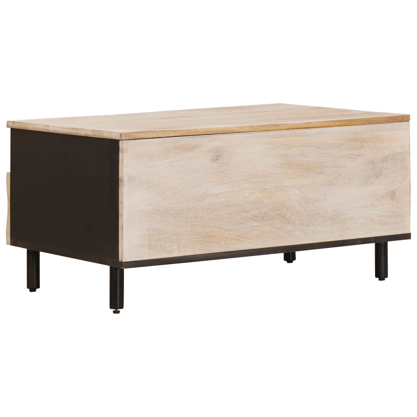 Salontafel met lade Wit 80 x 54 x 40 cm Massief Mango Hout is nu te koop bij PeponiXL, paradijselijk wonen!