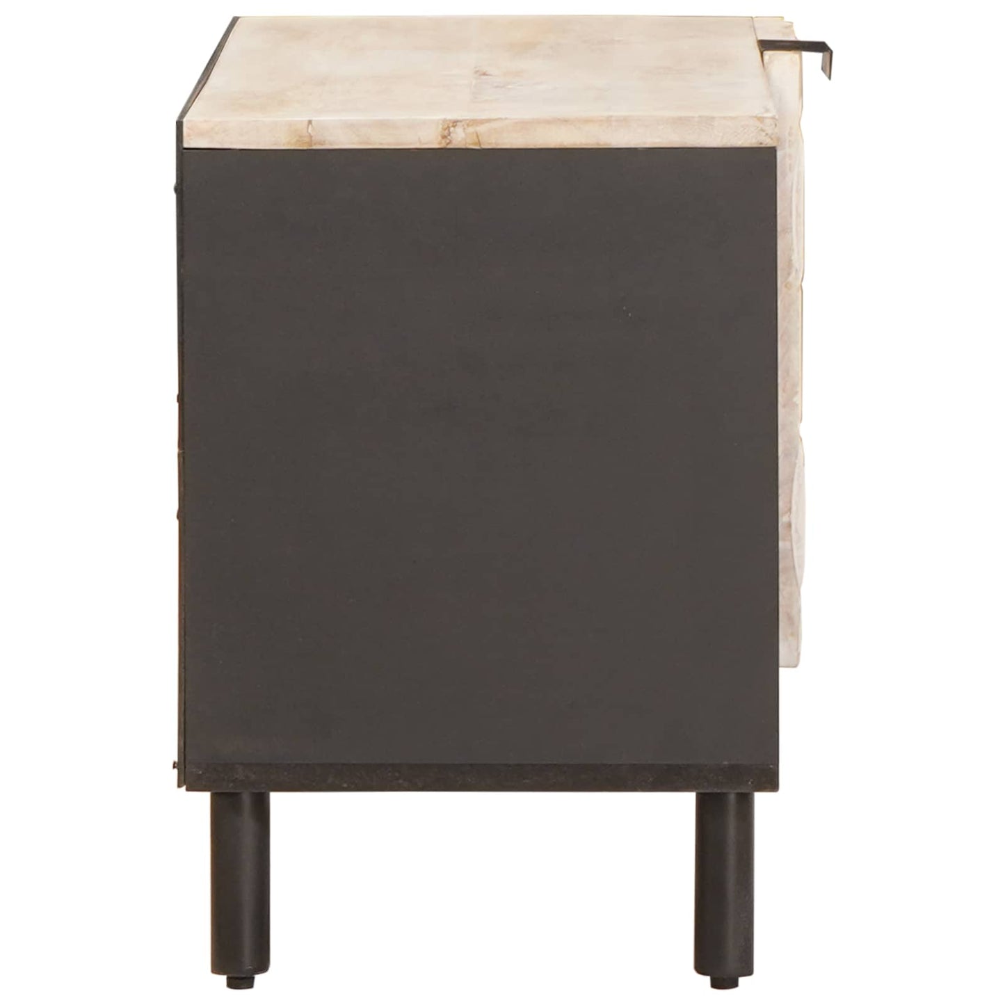 TV-kast Witte Was Afwerking 80 x 33 x 46 cm Massief Mango Hout is nu te koop bij PeponiXL, paradijselijk wonen!