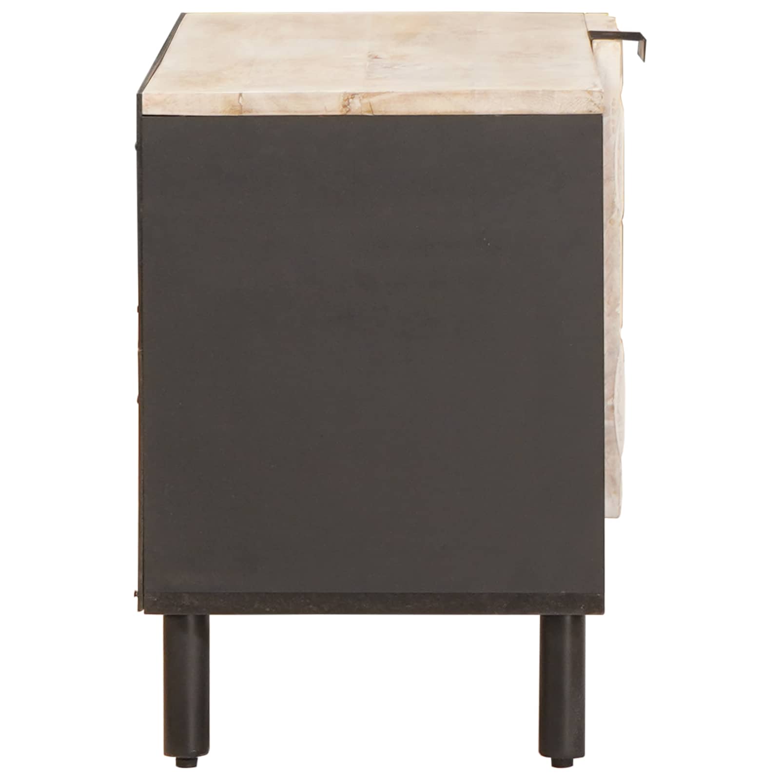 TV-kast Witte Was Afwerking 80 x 33 x 46 cm Massief Mango Hout is nu te koop bij PeponiXL, paradijselijk wonen!