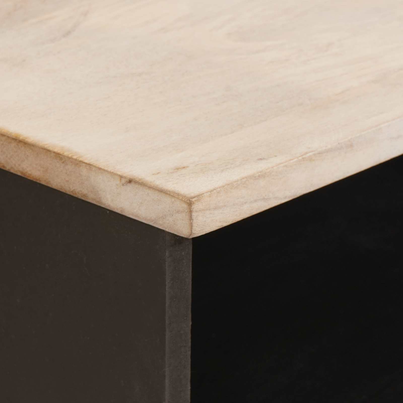 TV-kast Witte Was Afwerking 100 x 33 x 46 cm Massief Mango Hout is nu te koop bij PeponiXL, paradijselijk wonen!