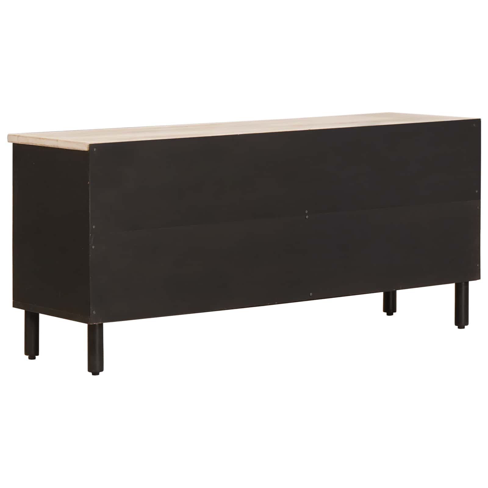 TV-kast Witte Was Afwerking 100 x 33 x 46 cm Massief Mango Hout is nu te koop bij PeponiXL, paradijselijk wonen!