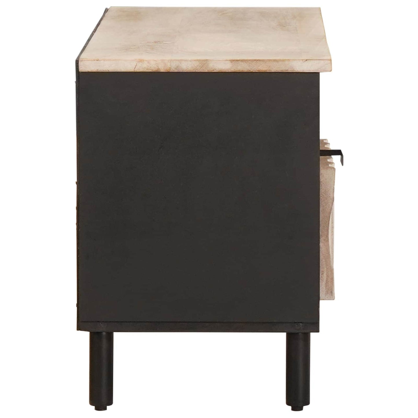 TV-kast Witte Was Afwerking 100 x 33 x 46 cm Massief Mango Hout is nu te koop bij PeponiXL, paradijselijk wonen!