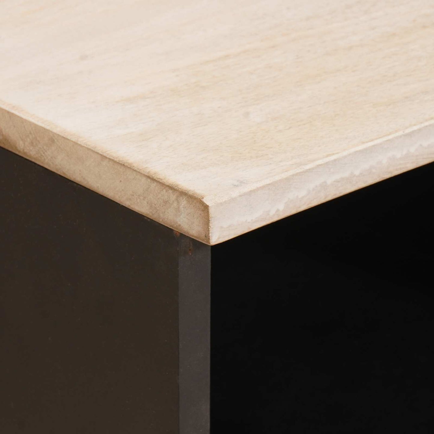 TV-kast Witte Was Afwerking 80 x 33 x 46 cm Massief Mango Hout is nu te koop bij PeponiXL, paradijselijk wonen!