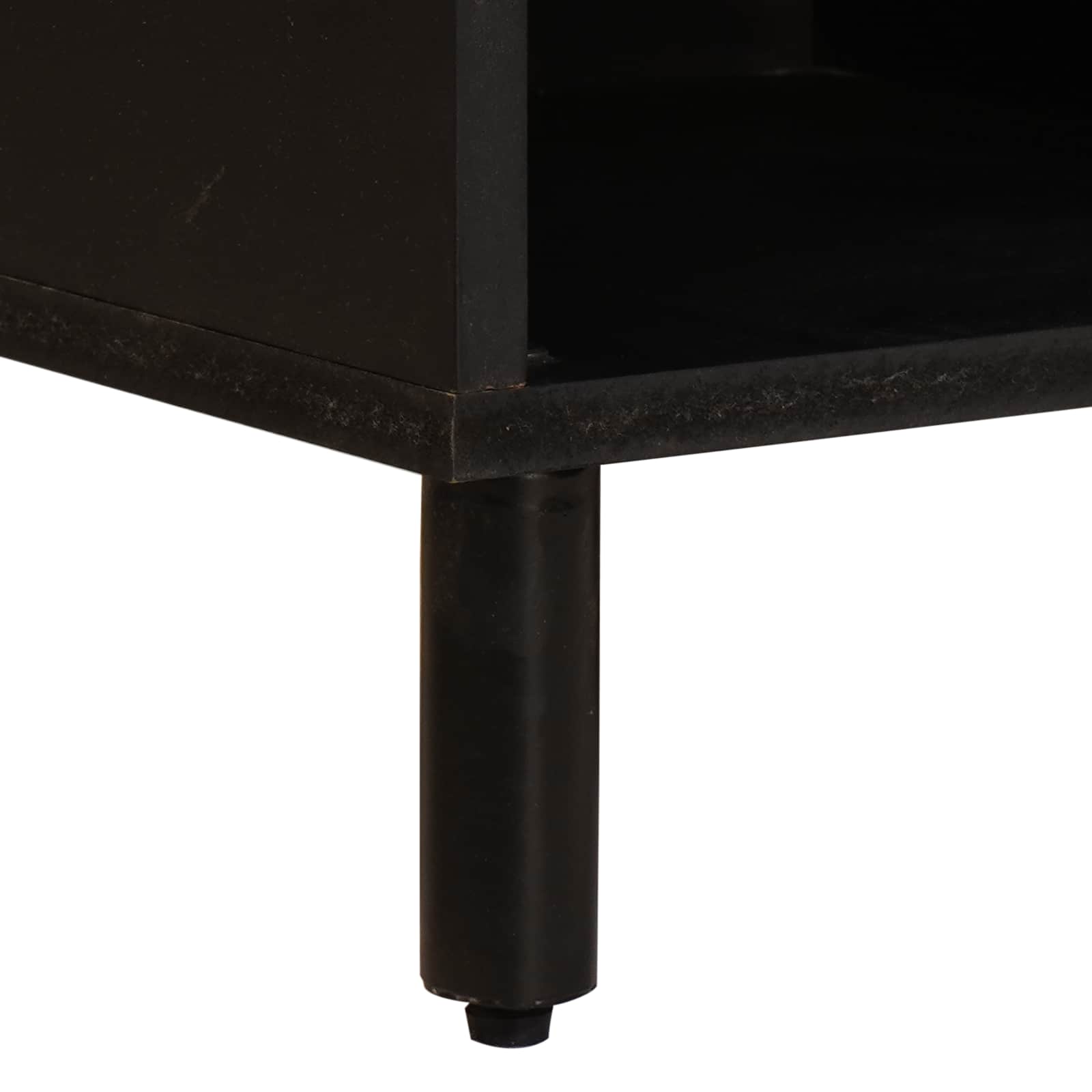 TV-kast Witte Was Afwerking 80 x 33 x 46 cm Massief Mango Hout is nu te koop bij PeponiXL, paradijselijk wonen!