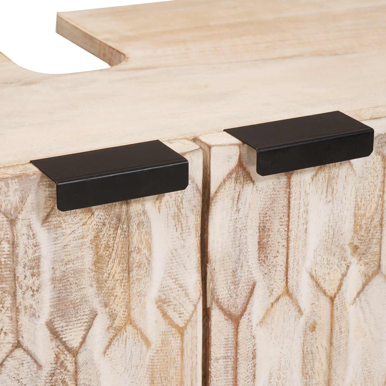 Badkamer wastafelkast Wit 62 x 33 x 58 cm Massief Mango Hout is nu te koop bij PeponiXL, paradijselijk wonen!