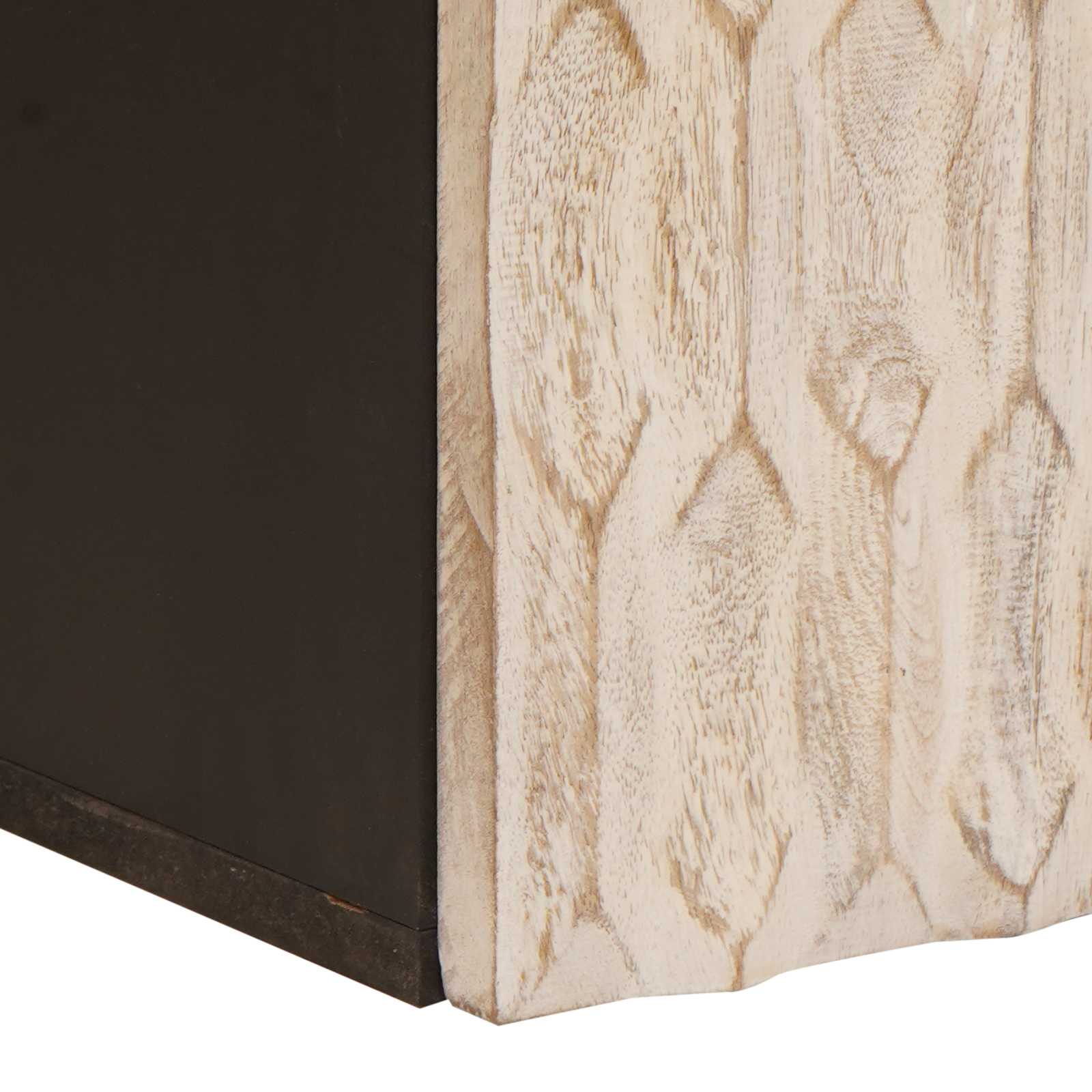 Badkamer Hangkast Wit 38 x 33 x 48 cm Massief Mango Hout is nu te koop bij PeponiXL, paradijselijk wonen!