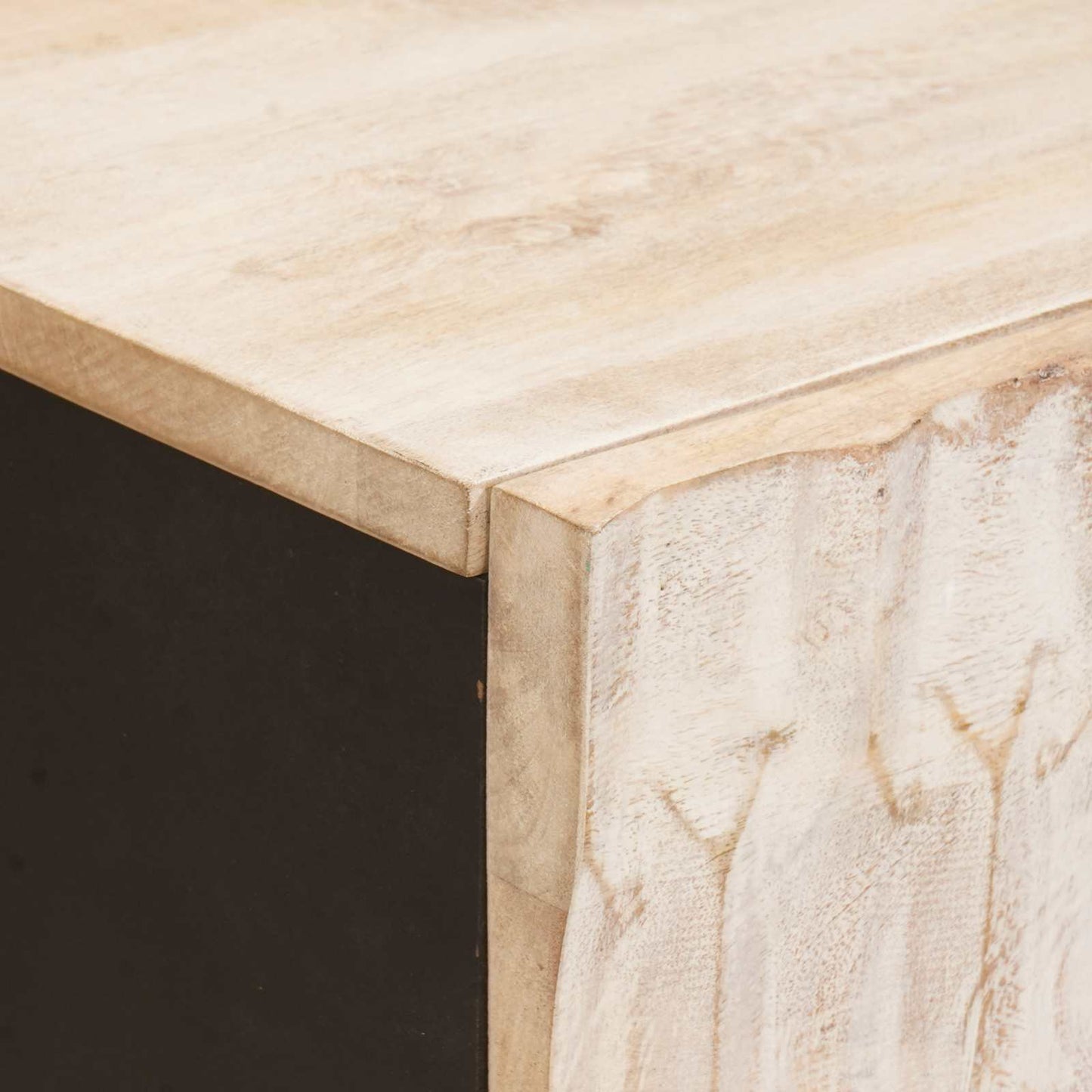 Dressoir Witte Was Afwerking 40 x 33 x 75 cm Massief Mango Hout is nu te koop bij PeponiXL, paradijselijk wonen!