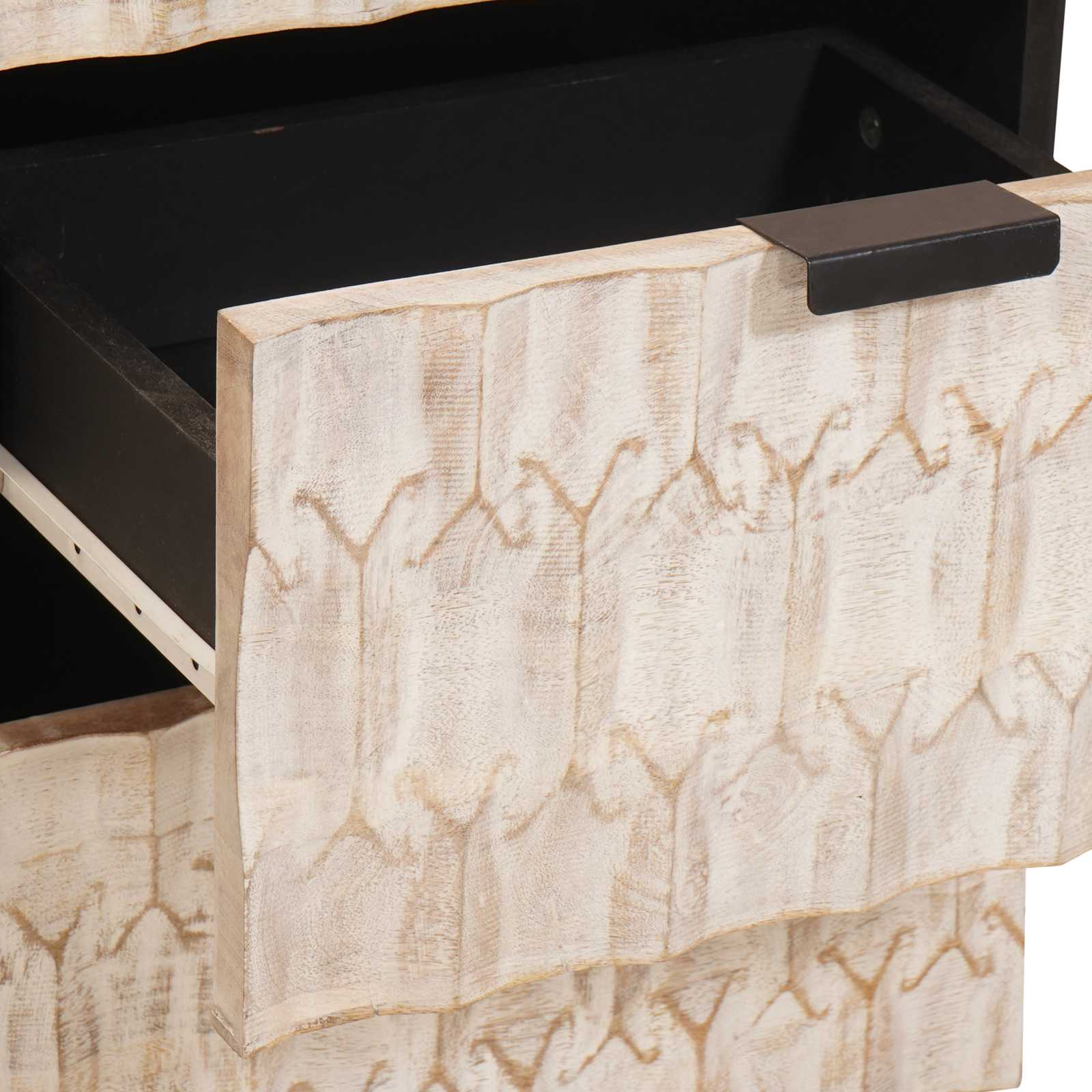 Dressoir Witte Was Afwerking 40 x 33 x 75 cm Massief Mango Hout is nu te koop bij PeponiXL, paradijselijk wonen!