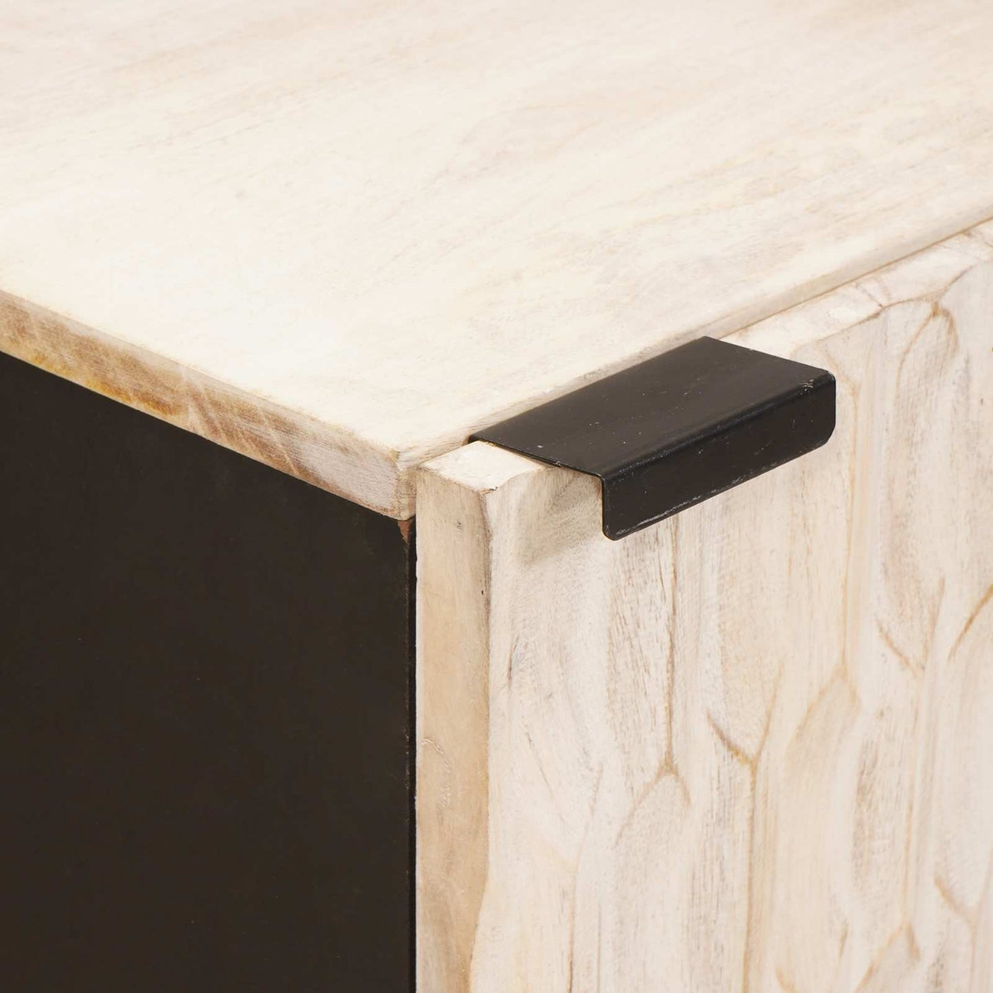 Dressoir Witte Was Afwerking 40 x 33 x 75 cm Massief Mango Hout is nu te koop bij PeponiXL, paradijselijk wonen!