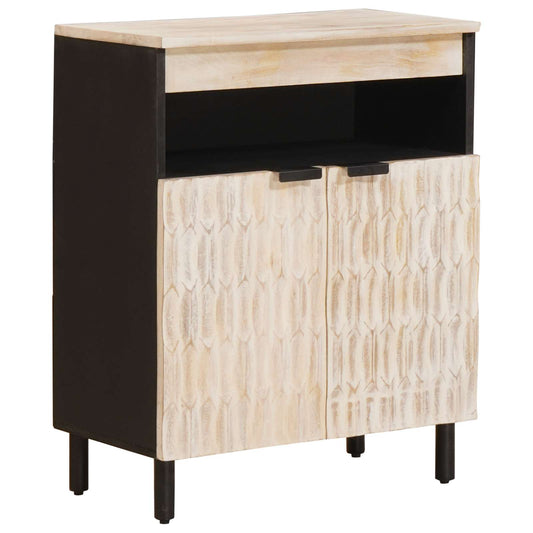 Dressoir Witte Was Afwerking 60 x 33 x 75 cm Massief Mango Hout is nu te koop bij PeponiXL, paradijselijk wonen!