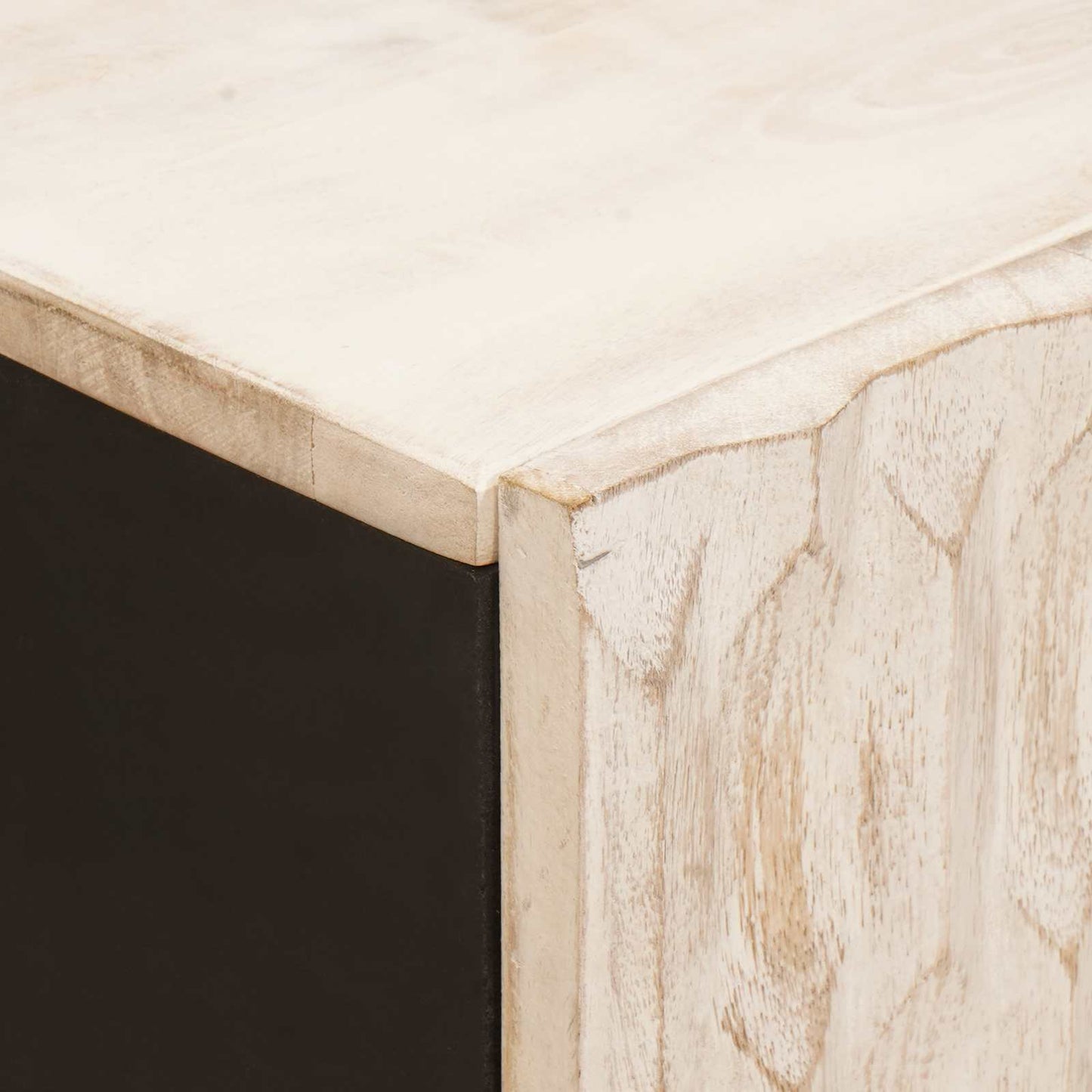 Dressoir Witte Was Afwerking 60 x 33 x 75 cm Massief Mango Hout is nu te koop bij PeponiXL, paradijselijk wonen!