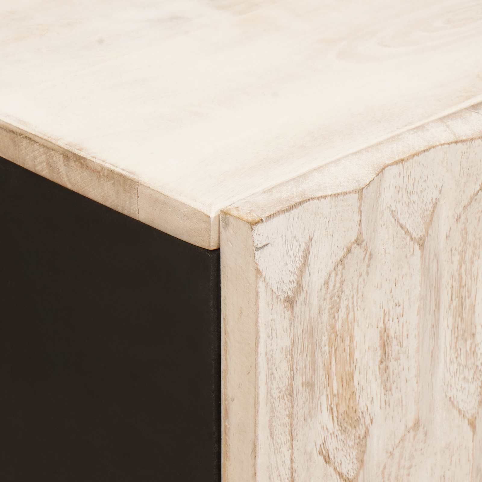 Dressoir Witte Was Afwerking 60 x 33 x 75 cm Massief Mango Hout is nu te koop bij PeponiXL, paradijselijk wonen!