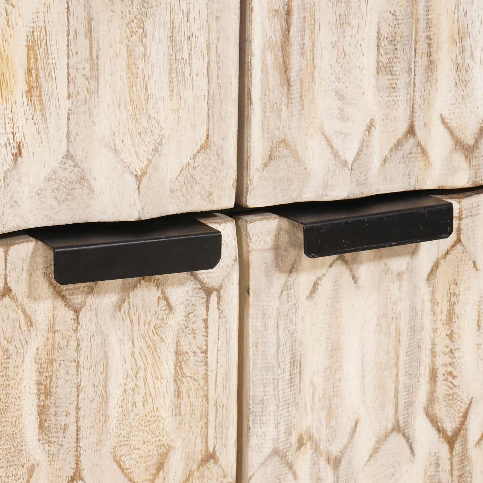 Dressoir Witte Was Afwerking 60 x 33 x 75 cm Massief Mango Hout is nu te koop bij PeponiXL, paradijselijk wonen!