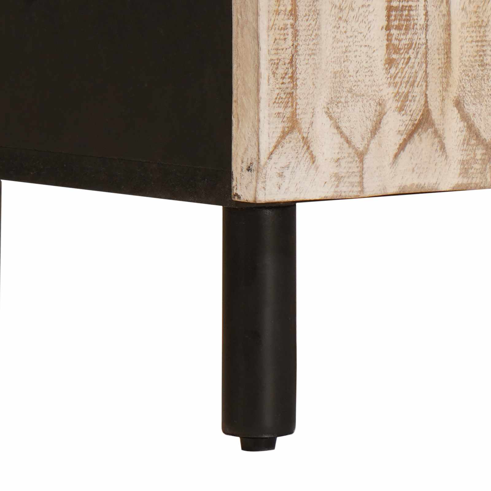 Dressoir Witte Was Afwerking 60 x 33 x 75 cm Massief Mango Hout is nu te koop bij PeponiXL, paradijselijk wonen!