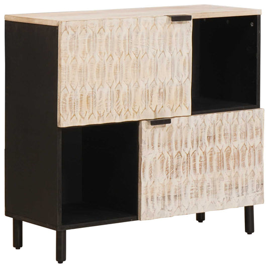 Dressoir Witte Was Afwerking 80 x 33 x 75 cm Massief Mango Hout is nu te koop bij PeponiXL, paradijselijk wonen!