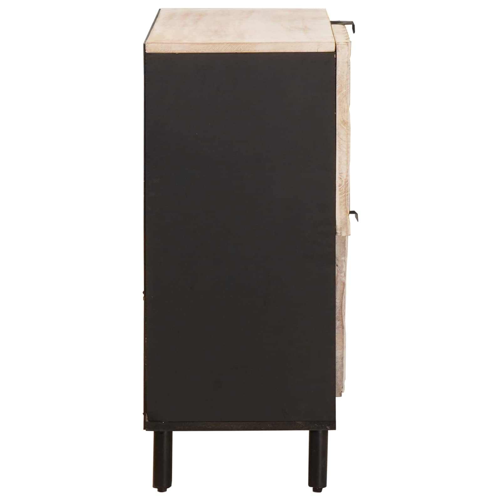 Dressoir Witte Was Afwerking 80 x 33 x 75 cm Massief Mango Hout is nu te koop bij PeponiXL, paradijselijk wonen!