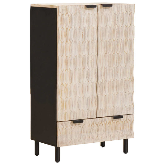 Hoge kast met lade Witte Was Afwerking 60 x 33 x 100 cm is nu te koop bij PeponiXL, paradijselijk wonen!
