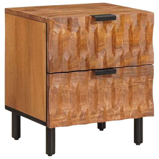 Nachtkastje met lade Bruin 40 x 33 x 46 cm Massief Mango Hout is nu te koop bij PeponiXL, paradijselijk wonen!
