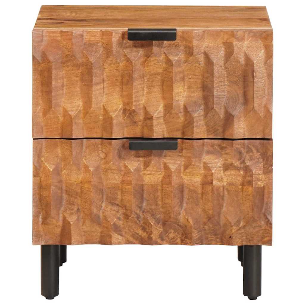 Nachtkastje 2 pcs Bruin 40 x 33 x 46 cm Massief Mango Hout is nu te koop bij PeponiXL, paradijselijk wonen!