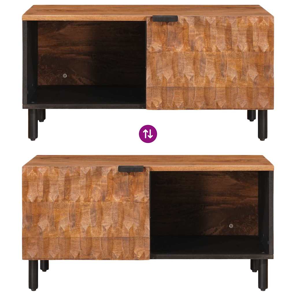 Salontafel Bruin 80 x 50 x 40 cm Massief Mango Hout is nu te koop bij PeponiXL, paradijselijk wonen!