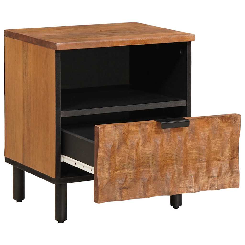 Nachtkastje met lade Bruin 40 x 33 x 46 cm Massief Mango Hout is nu te koop bij PeponiXL, paradijselijk wonen!