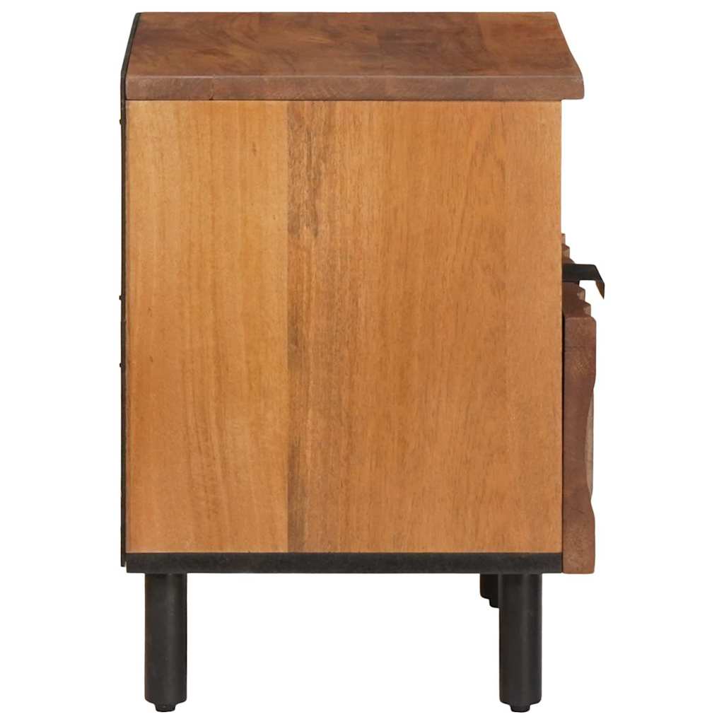 Nachtkastje 2 pcs Bruin 40 x 33 x 46 cm Massief Mango Hout is nu te koop bij PeponiXL, paradijselijk wonen!