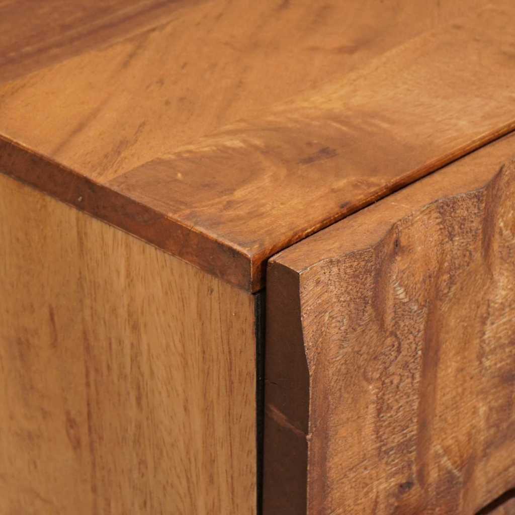 Nachtkastje met lade Bruin 50 x 33 x 60 cm Massief Mango Hout is nu te koop bij PeponiXL, paradijselijk wonen!