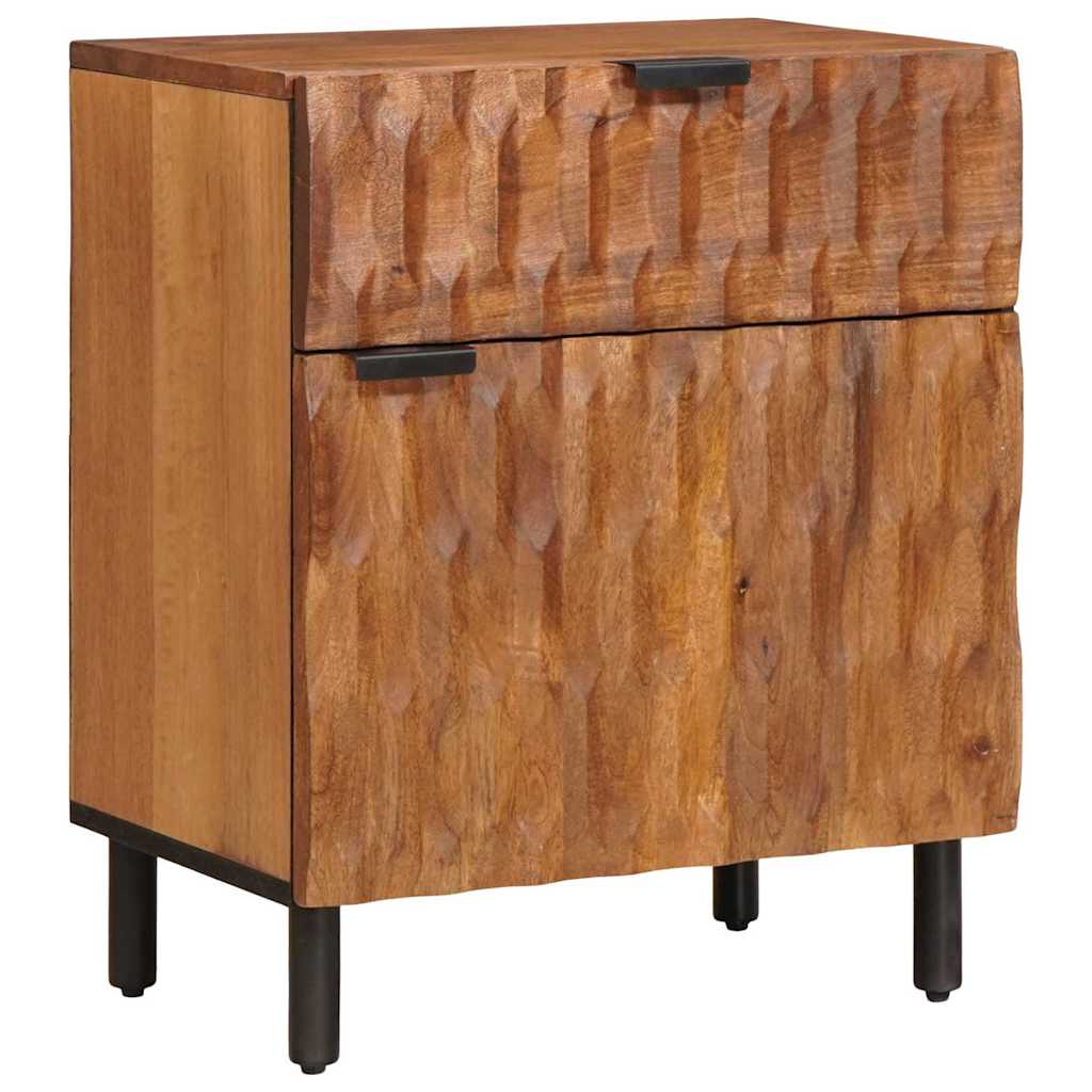Nachtkastje met lade Bruin 50 x 33 x 60 cm Massief Mango Hout is nu te koop bij PeponiXL, paradijselijk wonen!