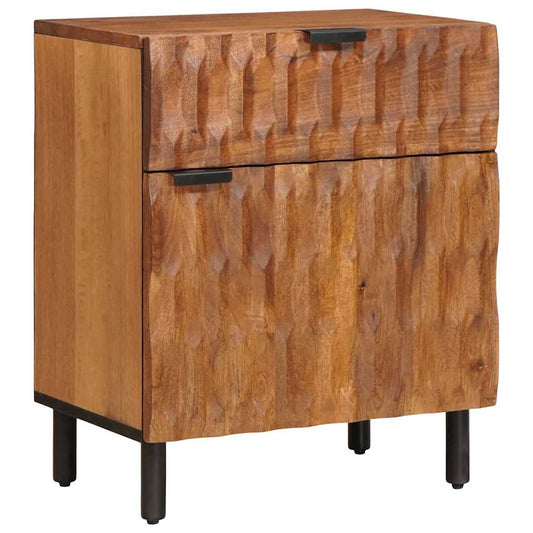 Nachtkastje met lade Bruin 50 x 33 x 60 cm Massief Mango Hout is nu te koop bij PeponiXL, paradijselijk wonen!