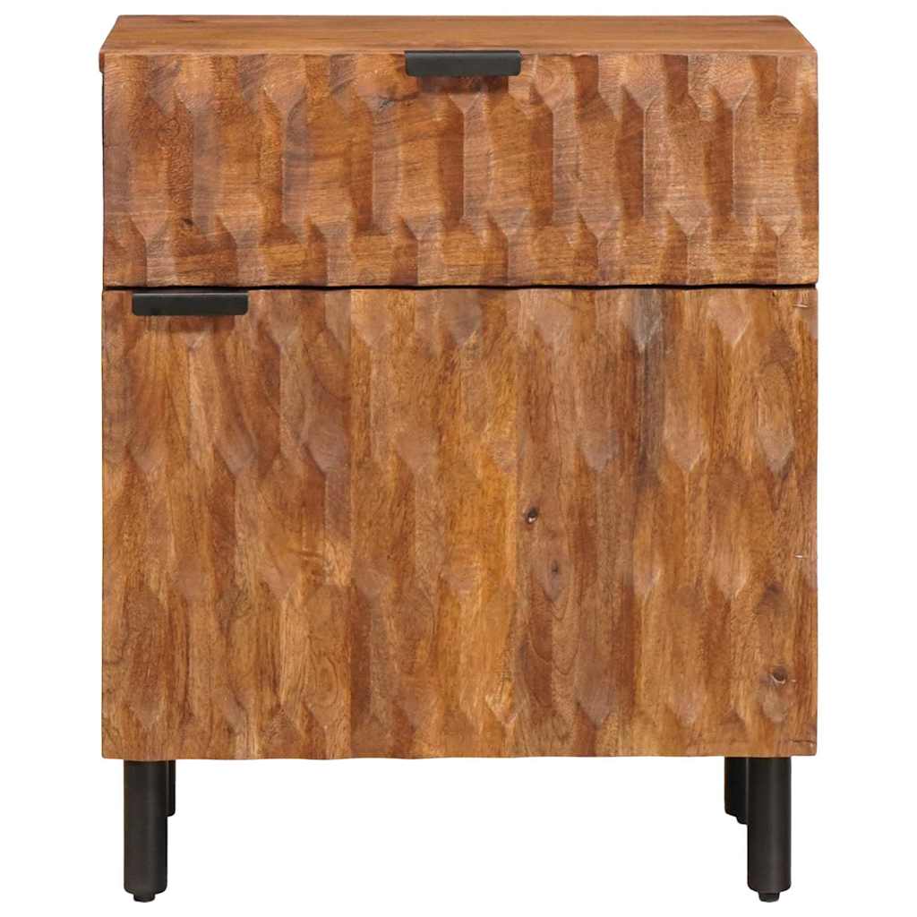 Nachtkastje met lade Bruin 50 x 33 x 60 cm Massief Mango Hout is nu te koop bij PeponiXL, paradijselijk wonen!
