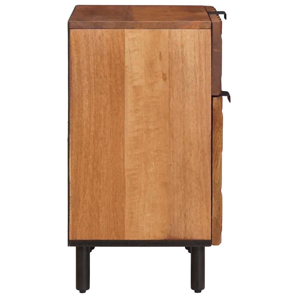 Nachtkastje met lade Bruin 50 x 33 x 60 cm Massief Mango Hout is nu te koop bij PeponiXL, paradijselijk wonen!