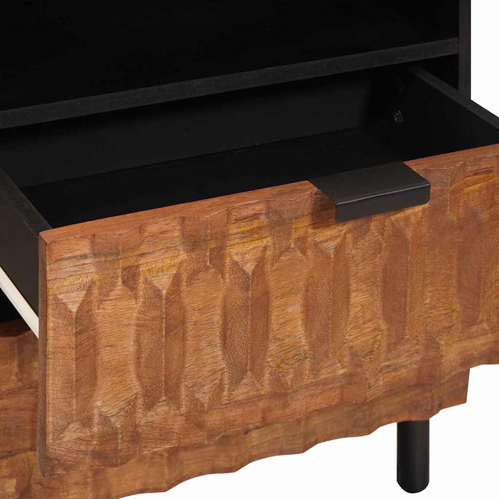 Nachtkastje met lade Bruin 50 x 33 x 62 cm Massief Mango Hout is nu te koop bij PeponiXL, paradijselijk wonen!