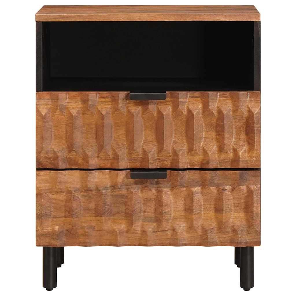 Nachtkastje met lade Bruin 50 x 33 x 62 cm Massief Mango Hout is nu te koop bij PeponiXL, paradijselijk wonen!