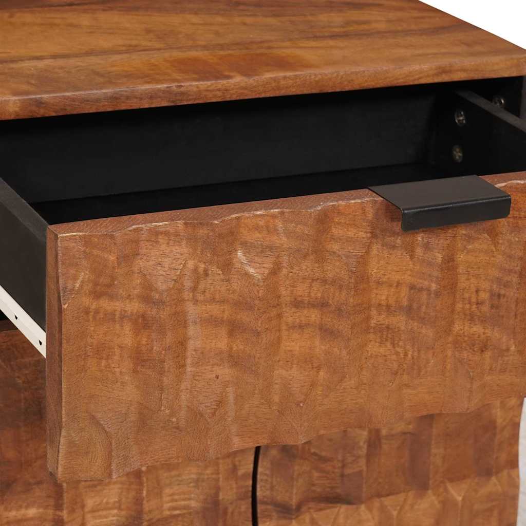 Nachtkastje met lade Bruin 50 x 33 x 60 cm Massief Mango Hout is nu te koop bij PeponiXL, paradijselijk wonen!