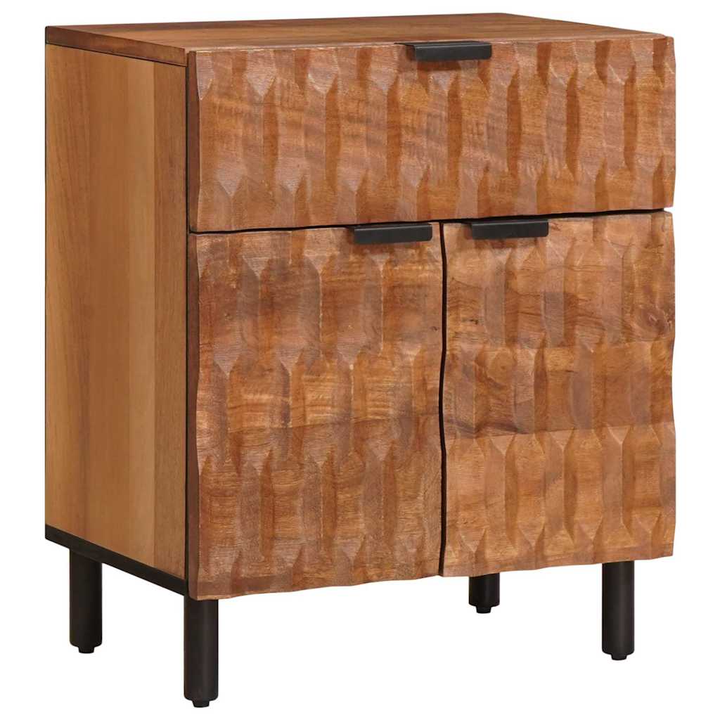 Nachtkastje met lade Bruin 50 x 33 x 60 cm Massief Mango Hout is nu te koop bij PeponiXL, paradijselijk wonen!